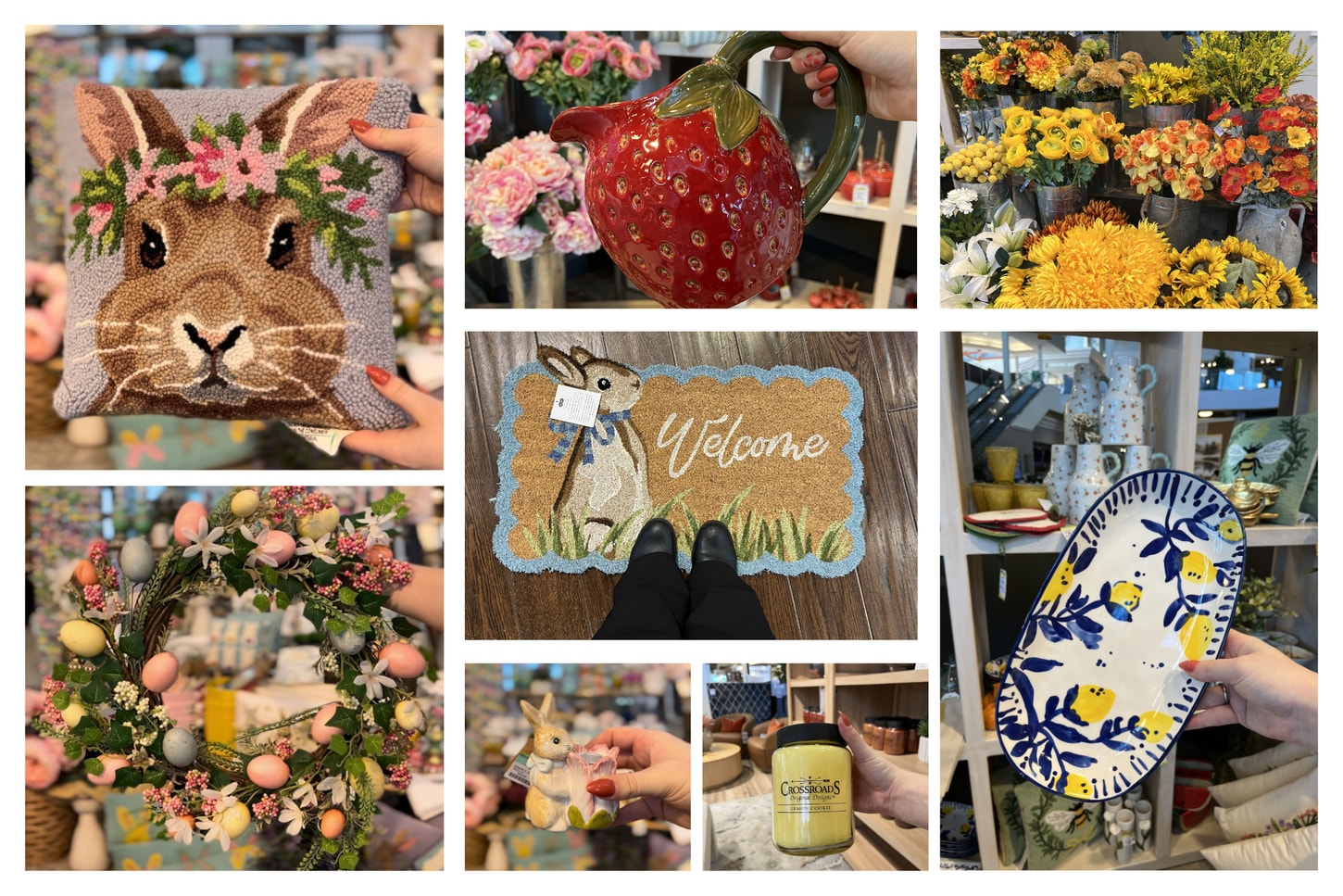 Collage of Easter products inside NFM