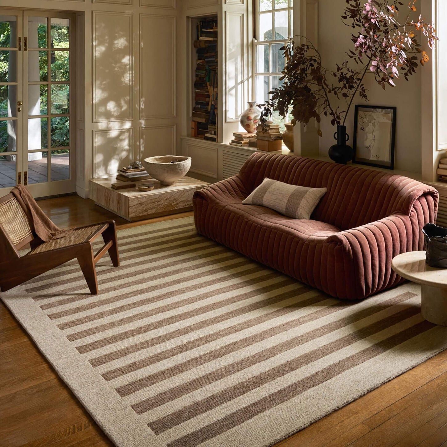 Loloi Craven Oatmeal and Bark 7'9" x 9'9" Area Rug