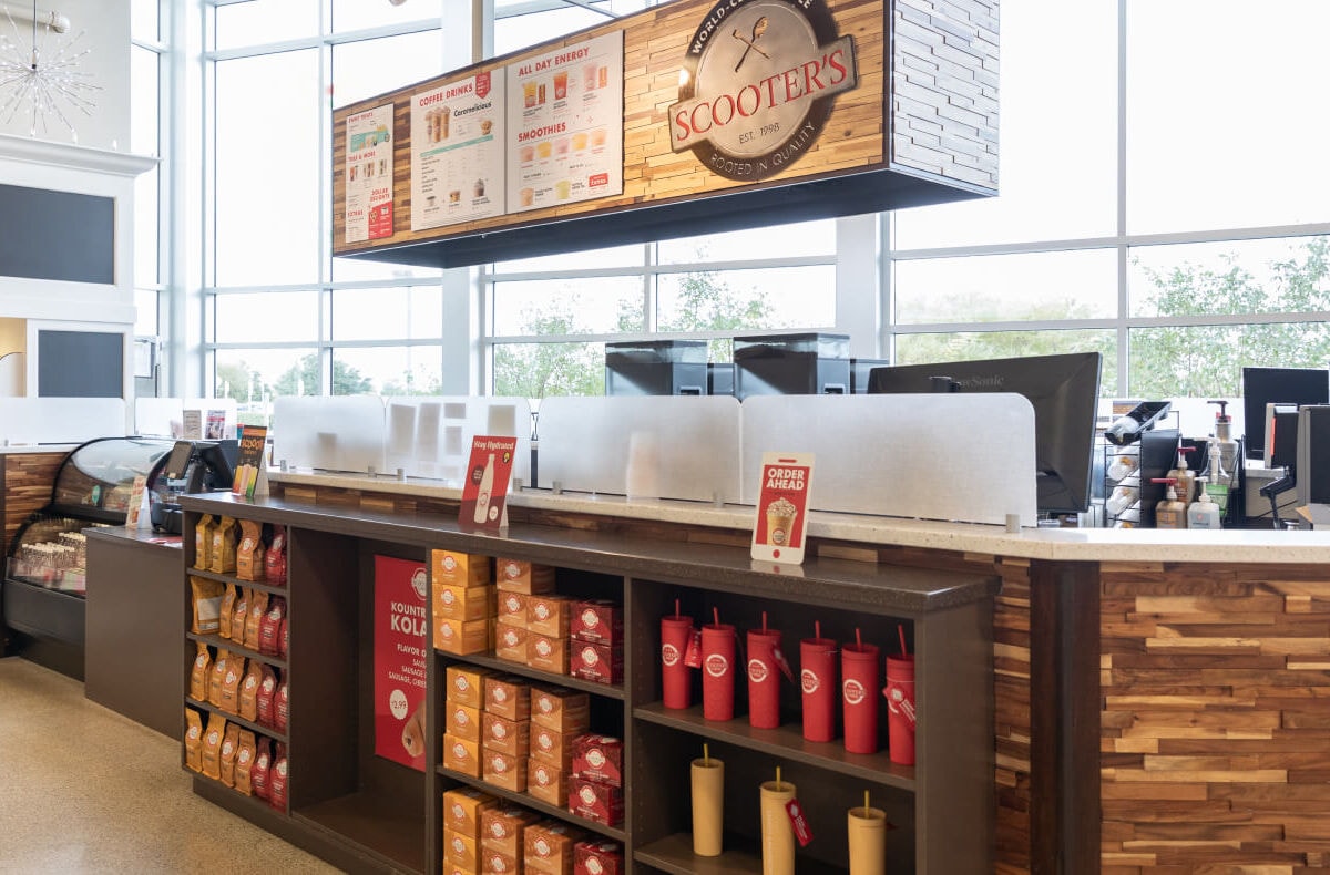 Scooters coffee at the Dallas-Forth Worth Texas NFM store