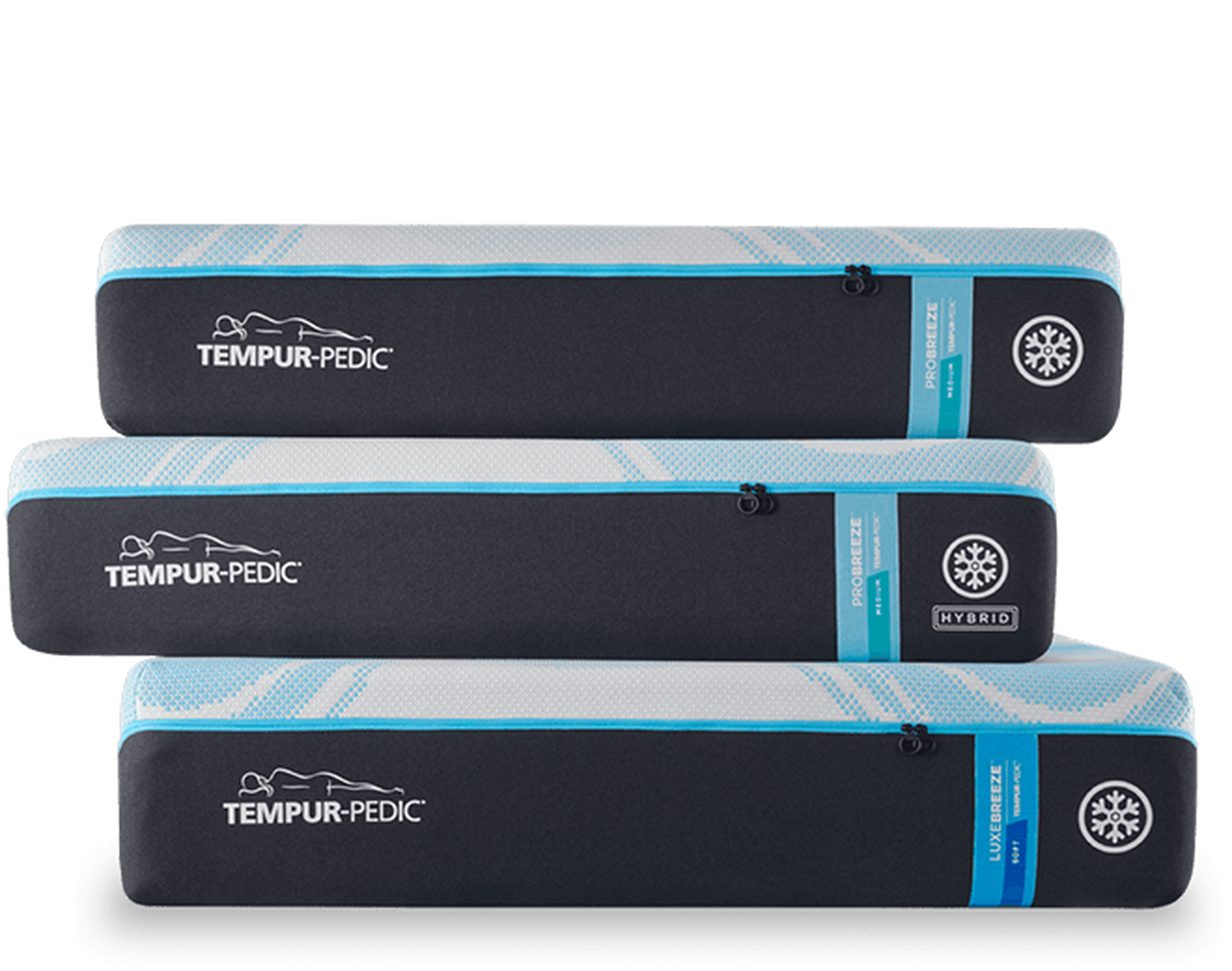 Tempur-Breeze Mattresses Stacked