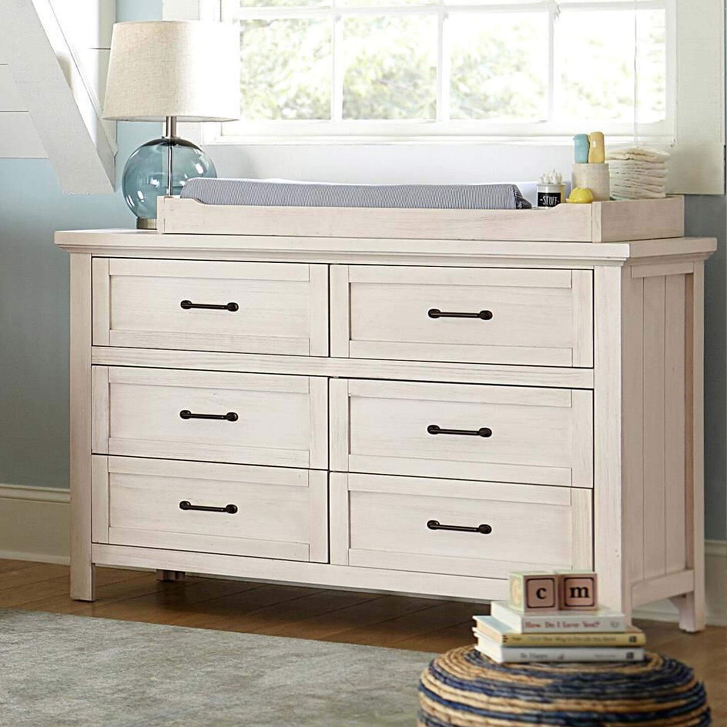 Eastern Shore Westfield 6-Drawer Dresser in Brushed White