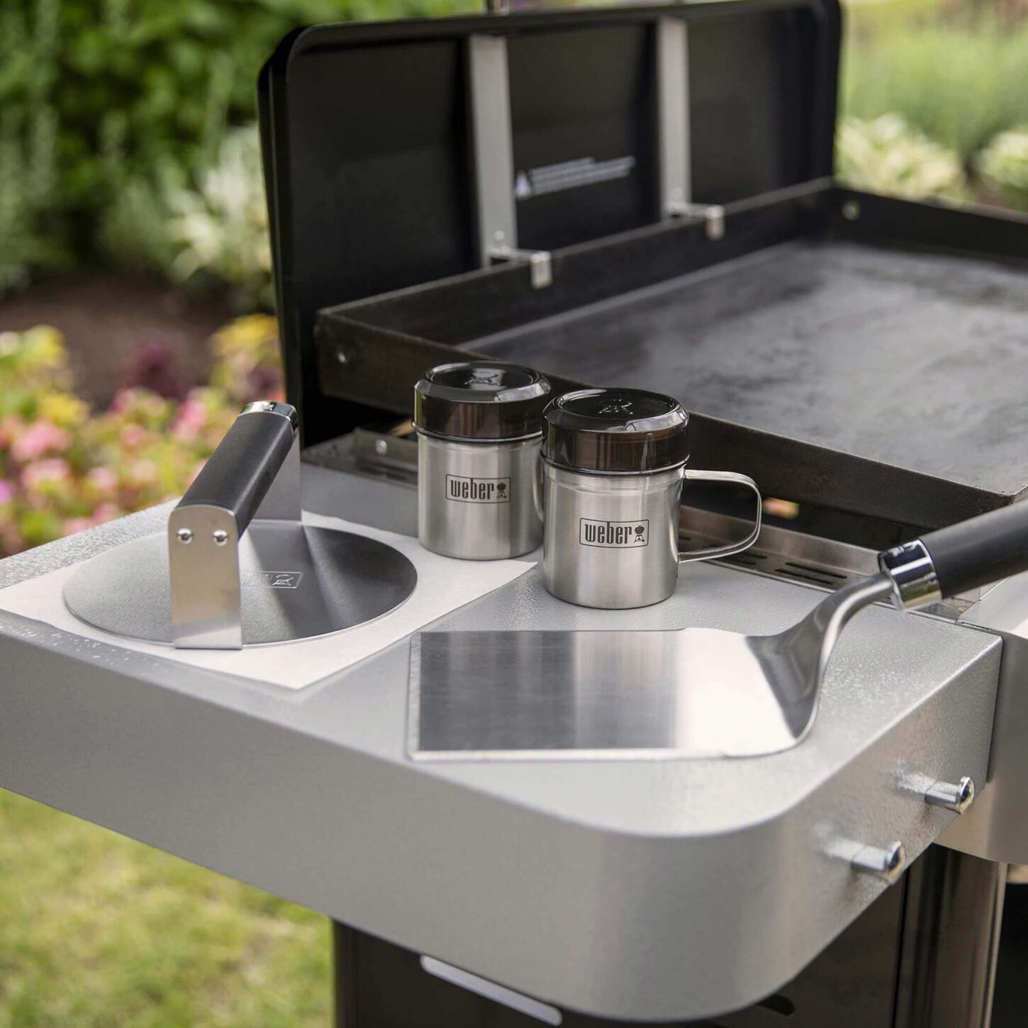 Weber Smashed Burger Set in Stainless Steel