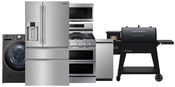 Collection of major appliances and grills