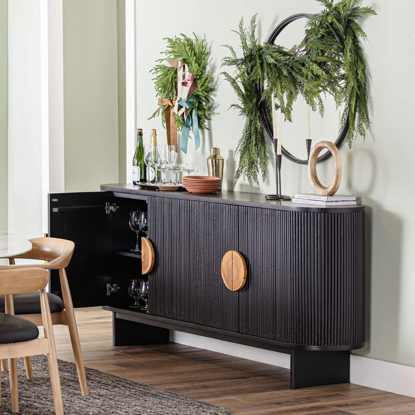 Crestview Collection Paloma 82" Console in Black