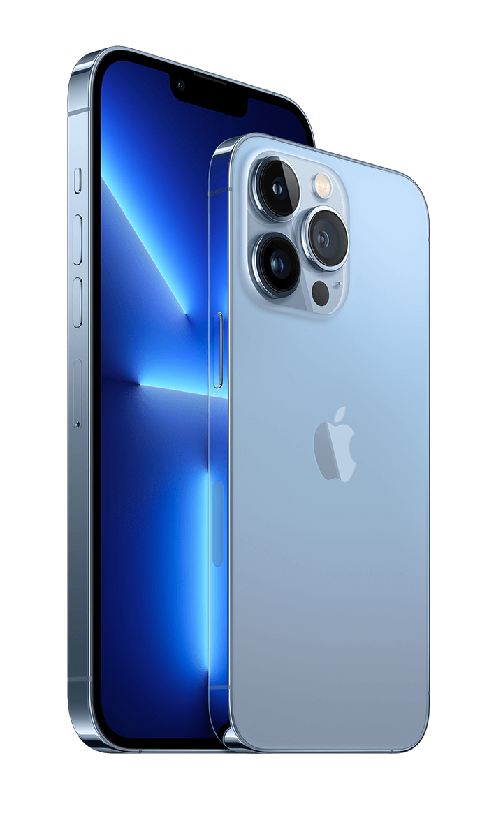 Apple iPhone 13 Pro & iPhone Pro max in blue