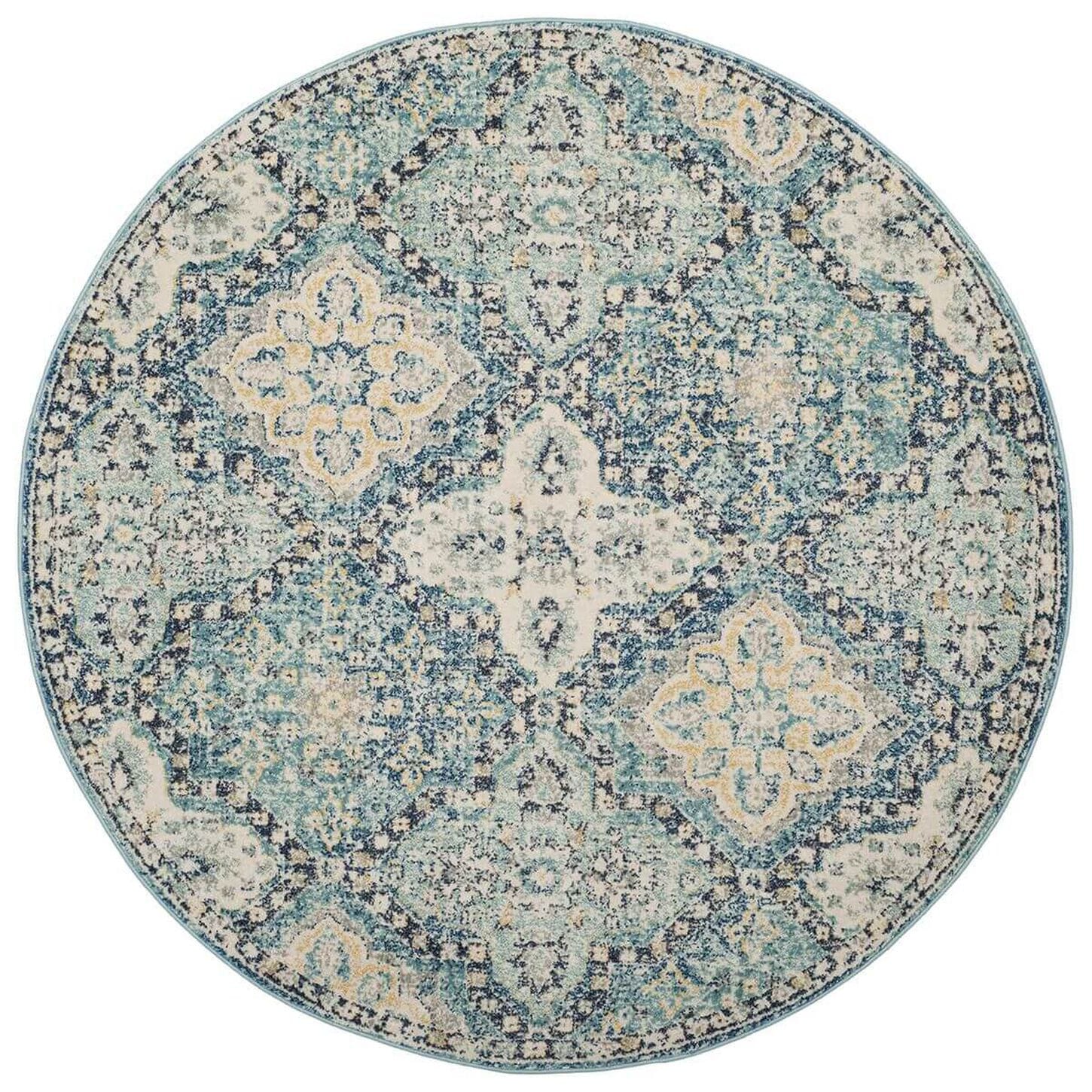 Blue pattern area rug