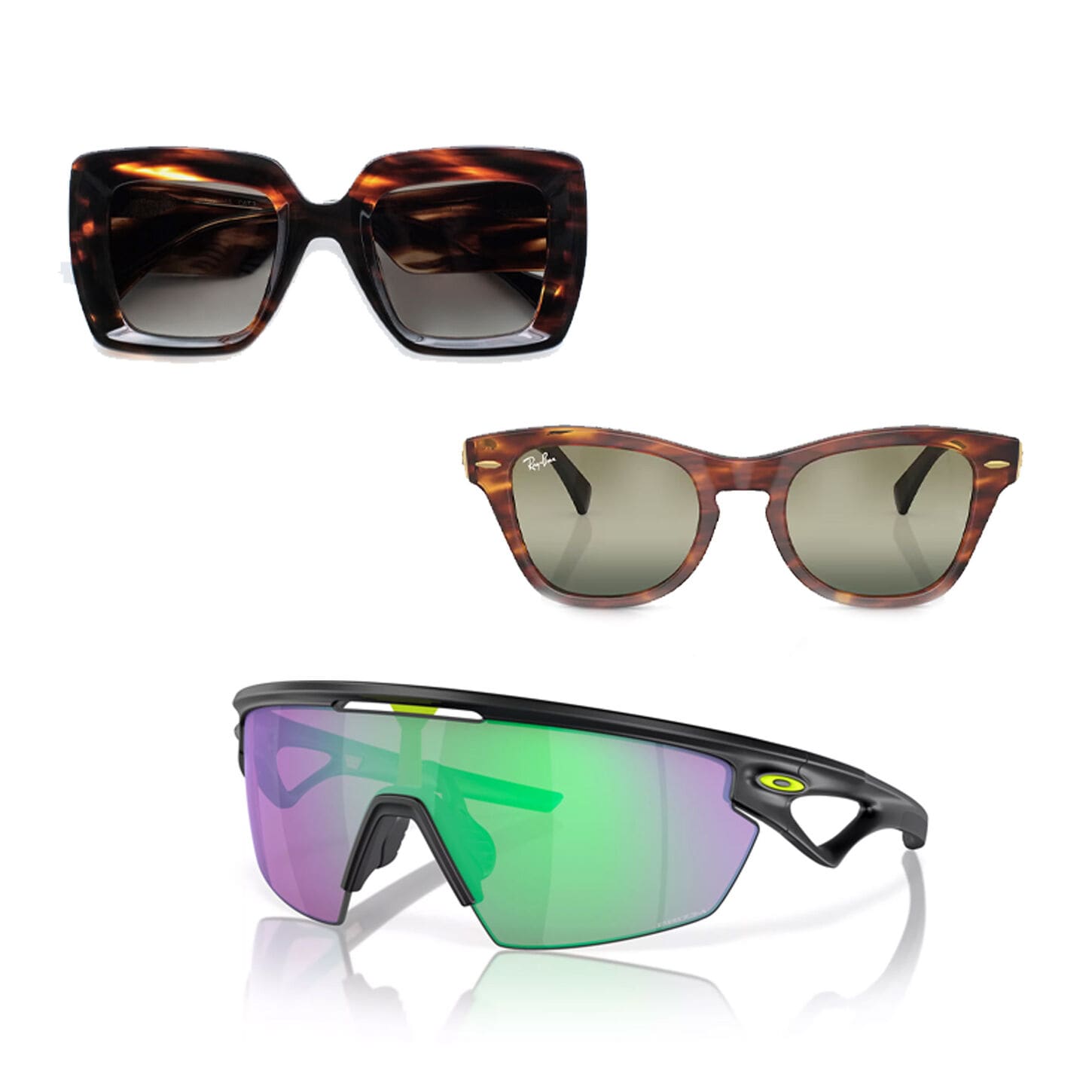 3 different sets of sunglasses