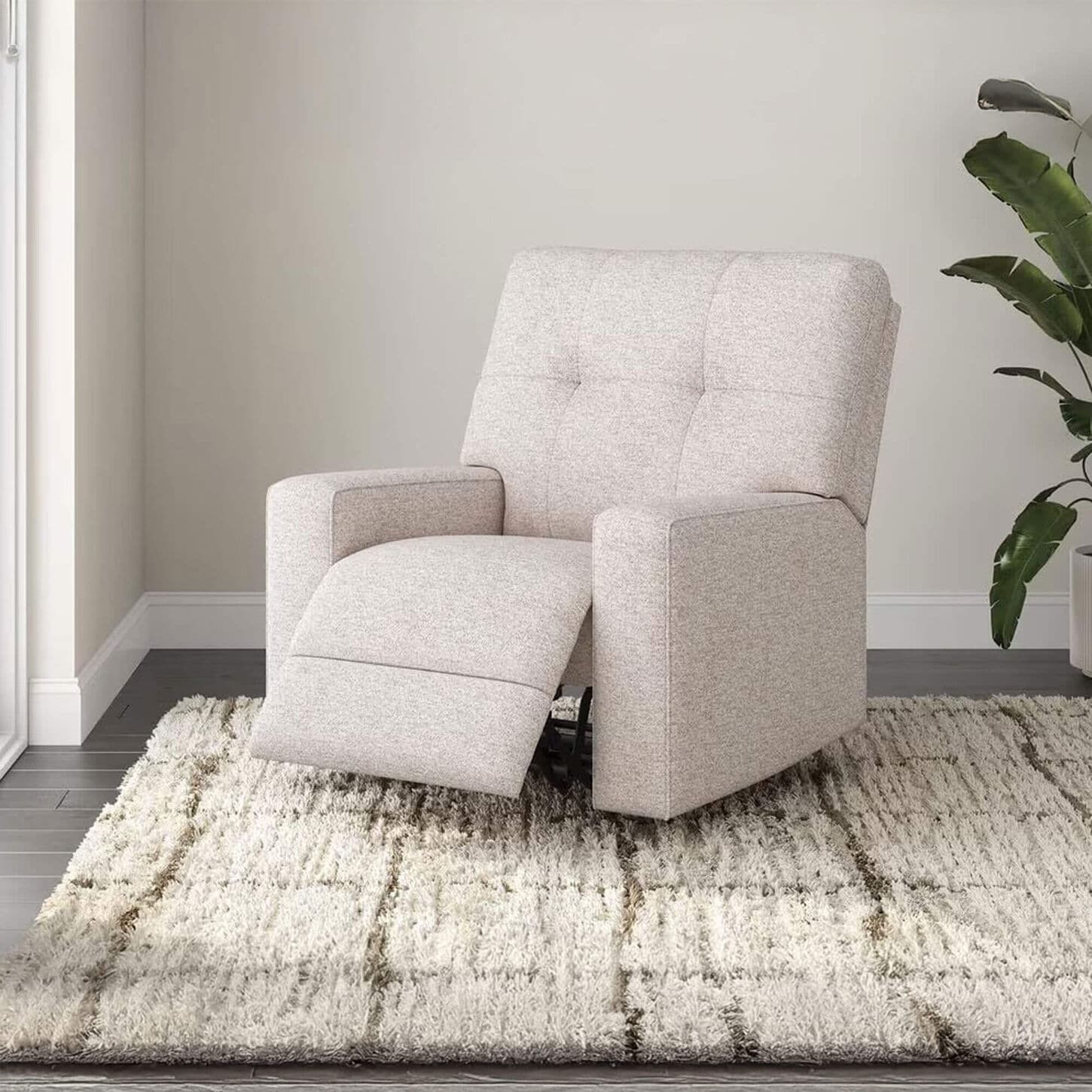 Ashley Larimer Rocker Recliner in Stone