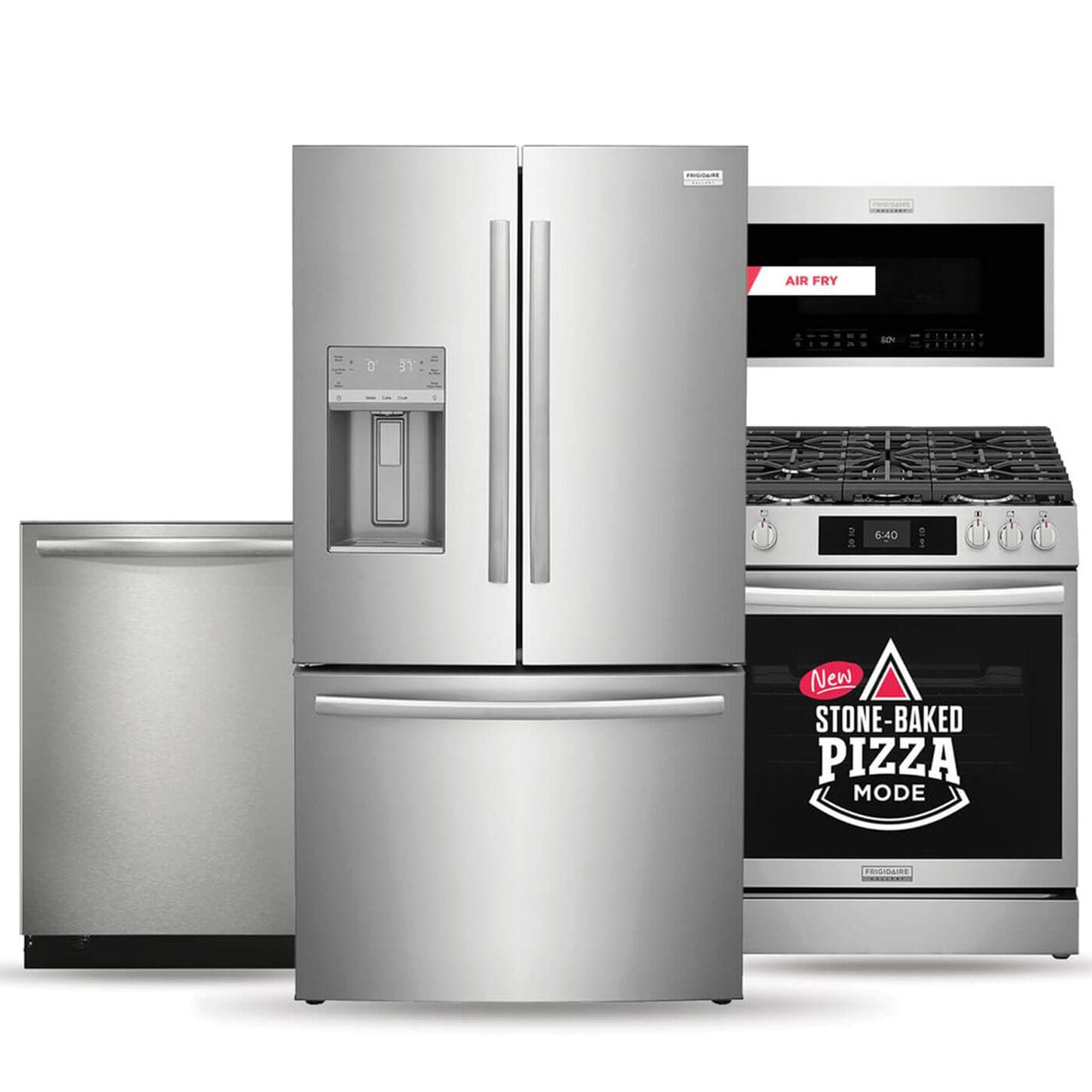 Kitchen package set in stainless steel