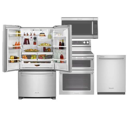 4 Piece with French Door Refrigerator
