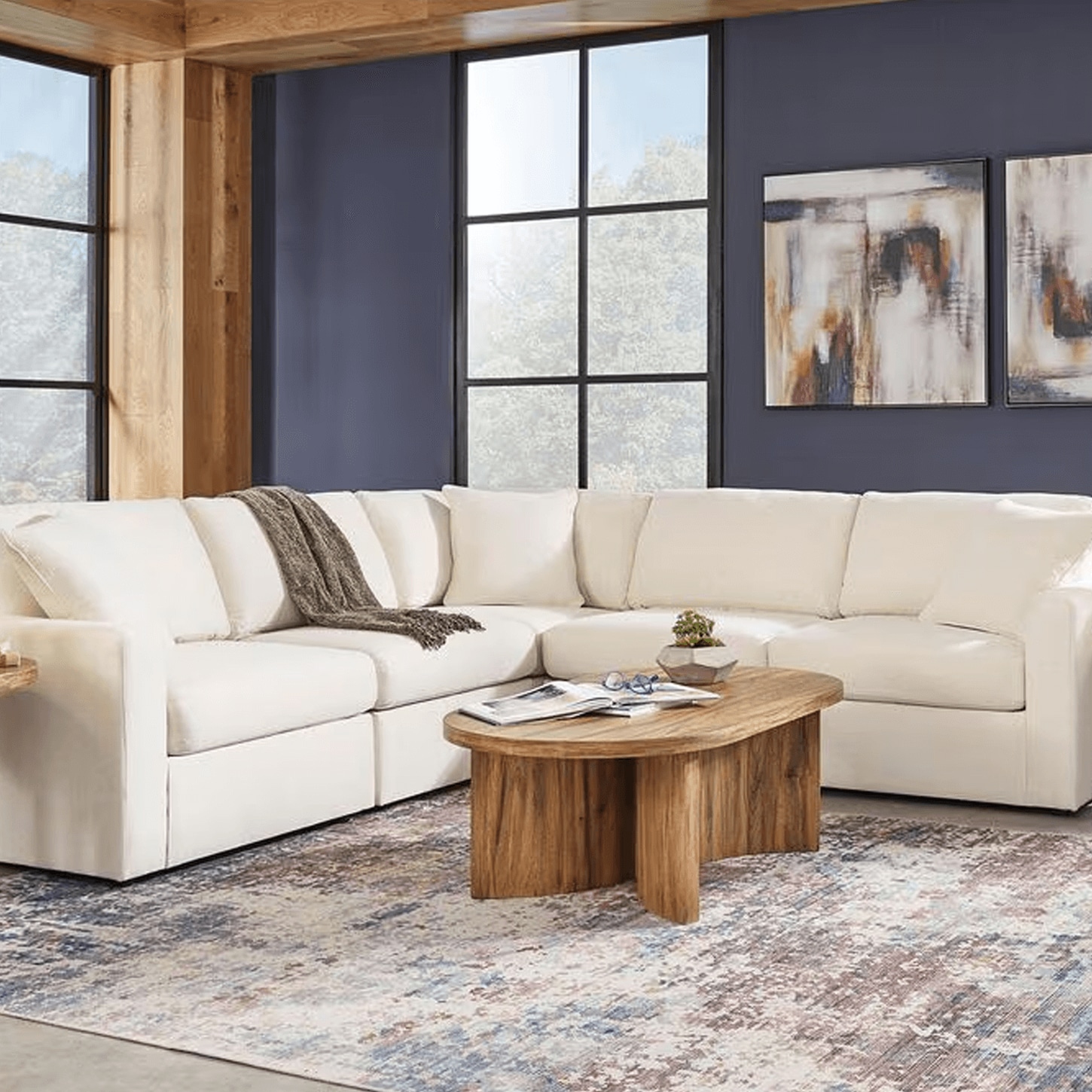 Ashley Modmax 5-Piece Sectional in Oyster