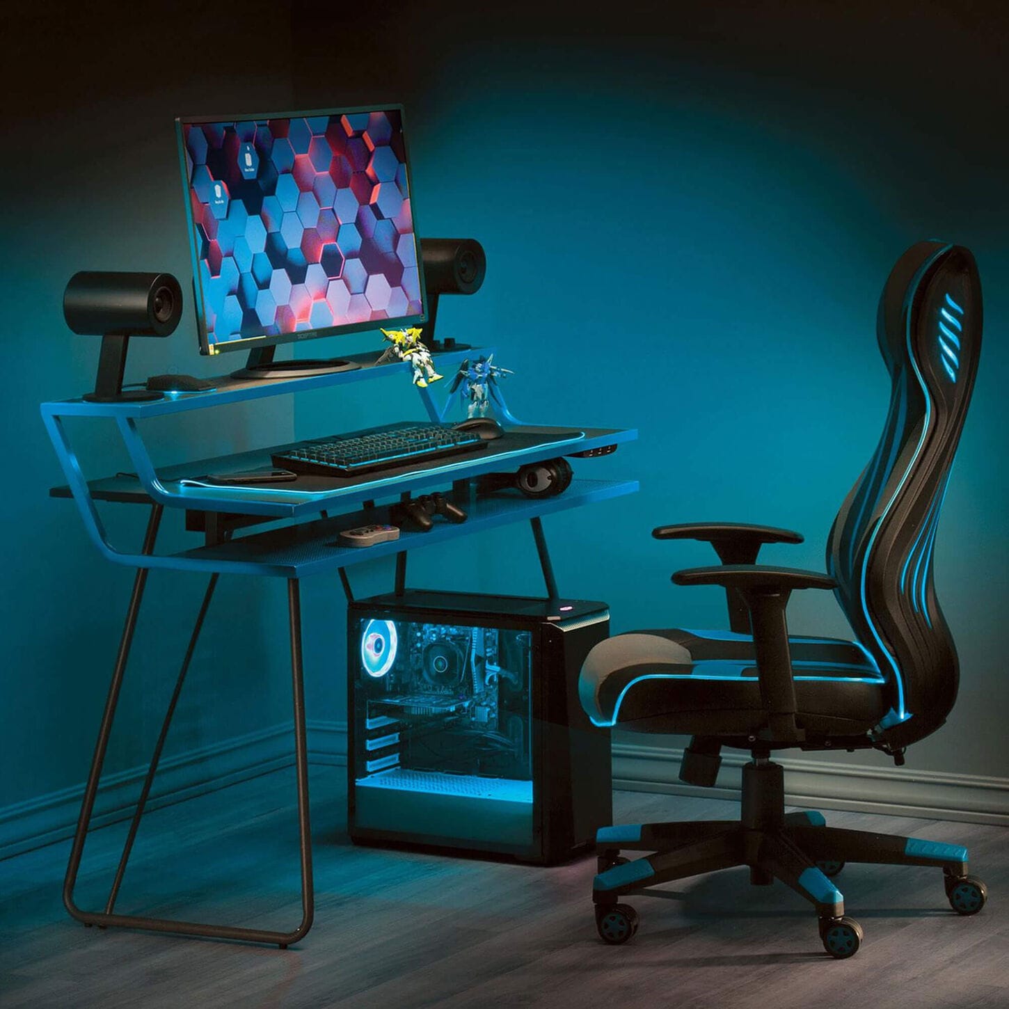 Gaming desk and chair