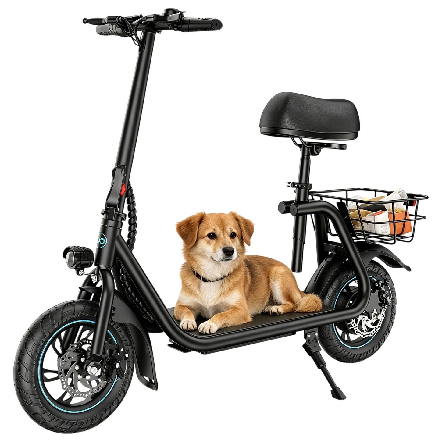 HOMLUX 450W 20-Mile Adults Electric Scooter LED Display in Black