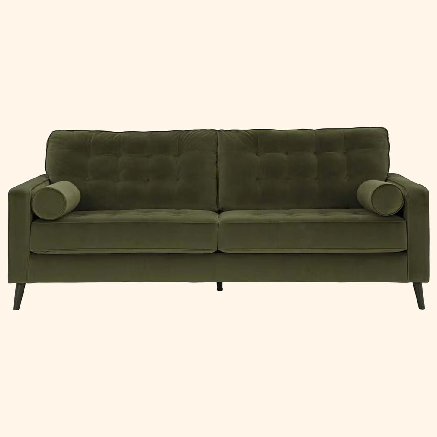 37B Reveon Lakes Stationary Sofa in Olive Velvet
