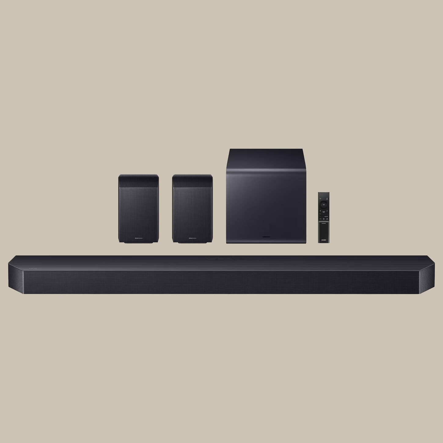 Samsung Q-Series 11.1.4 Channel Soundbar with Wireless Subwoofer and Rear Speaker in Titan Black