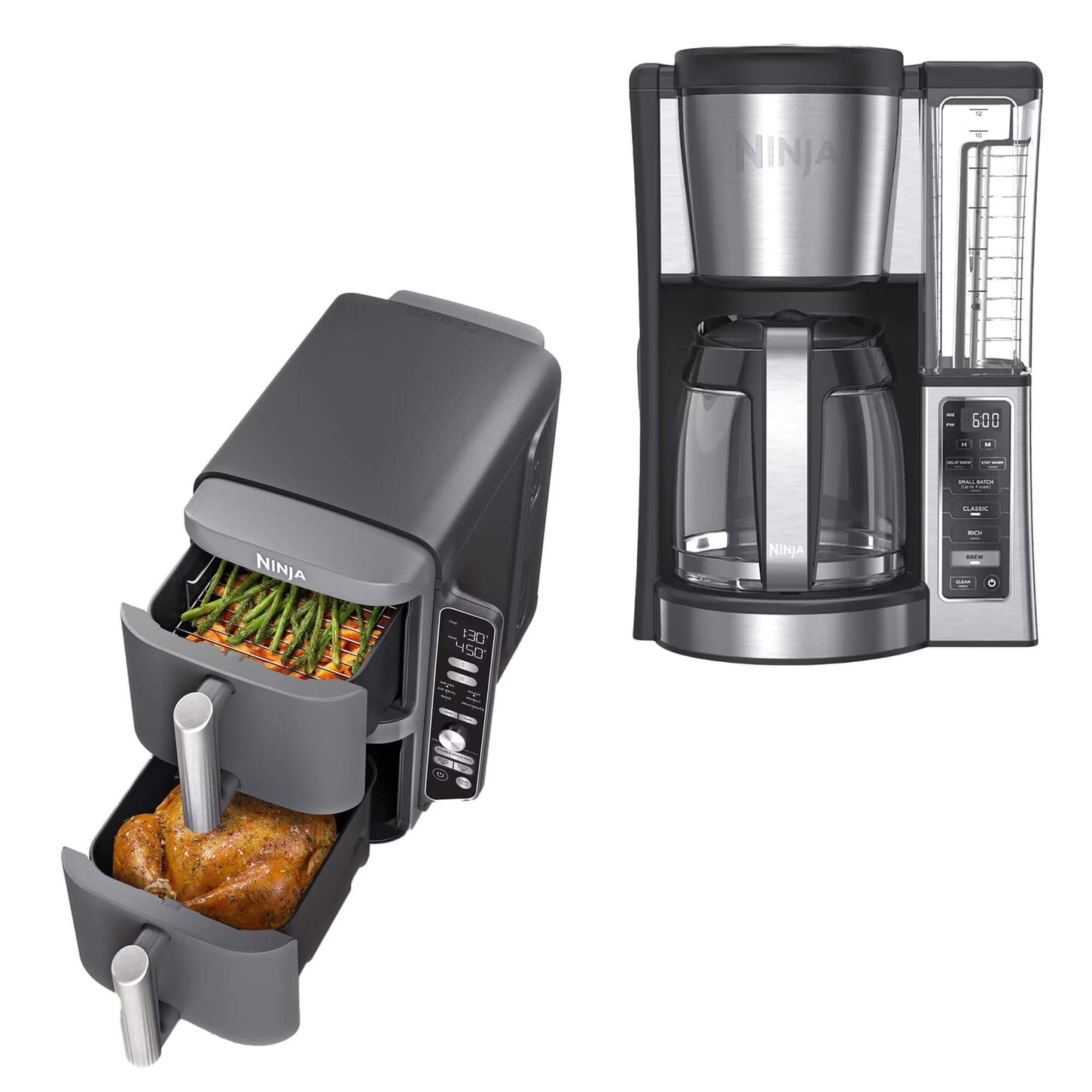 air fryer and a coffee maker