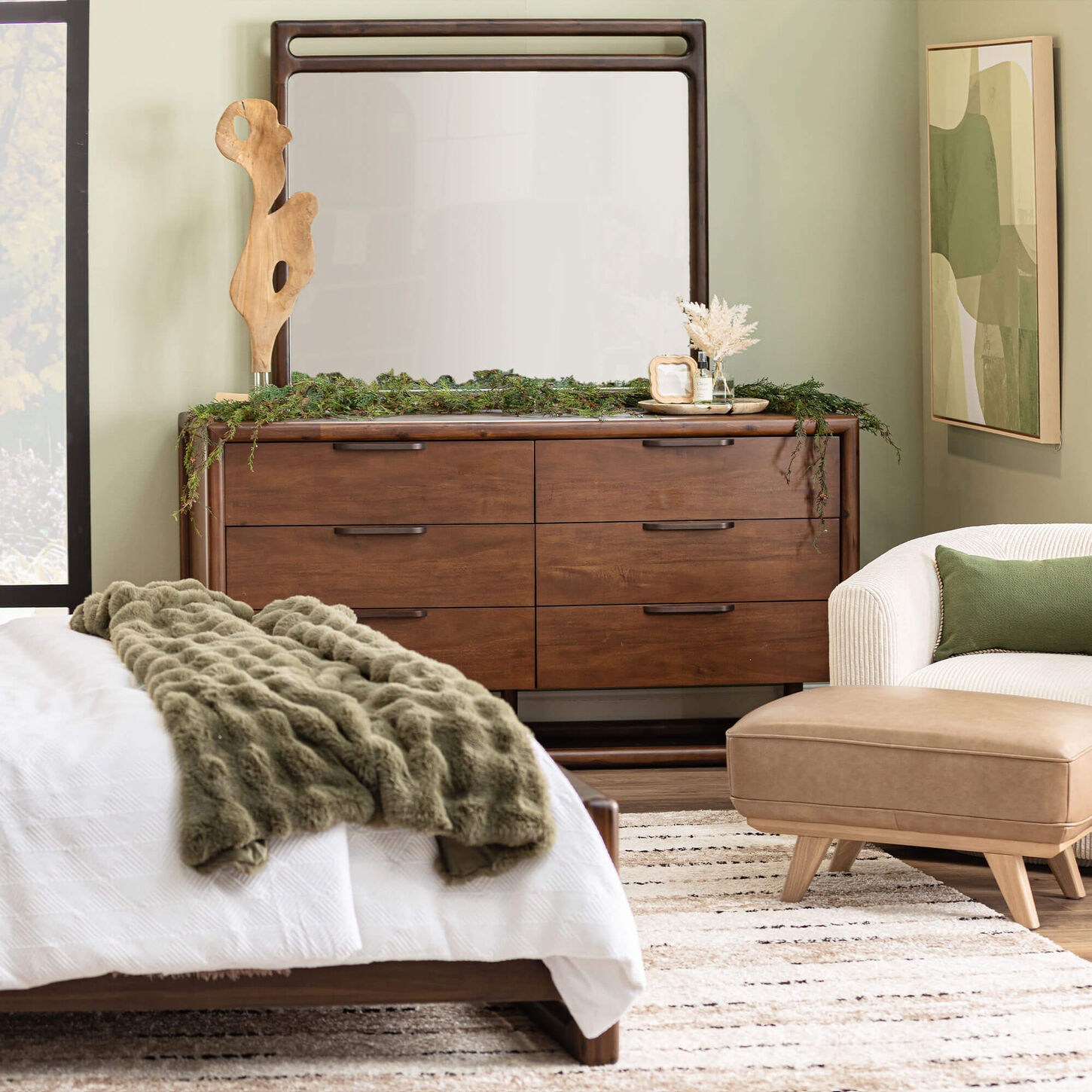 Urban Home Sol 6-Drawers Dresser in Brown Spice