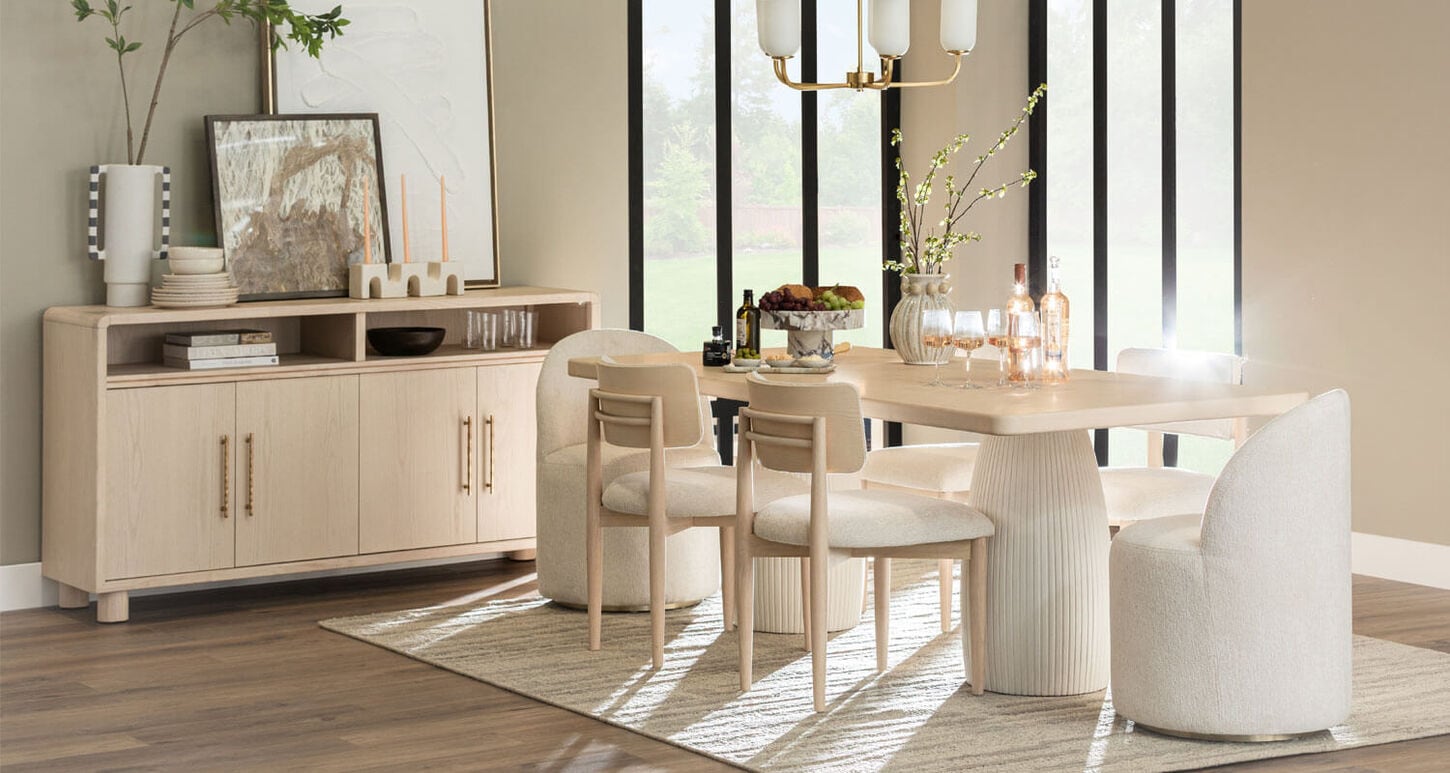 Refined harmony dining room scene