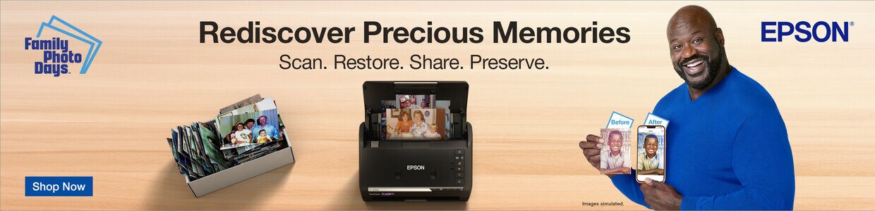 EPSON | Rediscover Precious Memories | Scan. Restore. Share. Preserve. | Family Photo Days | Shop Now