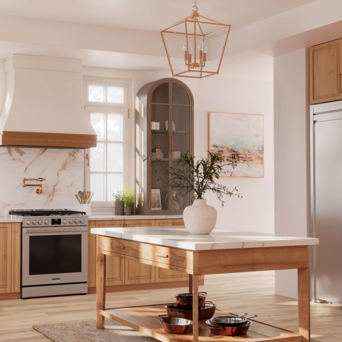 frigidaire-professional stainless steel refrigerator in kitchen