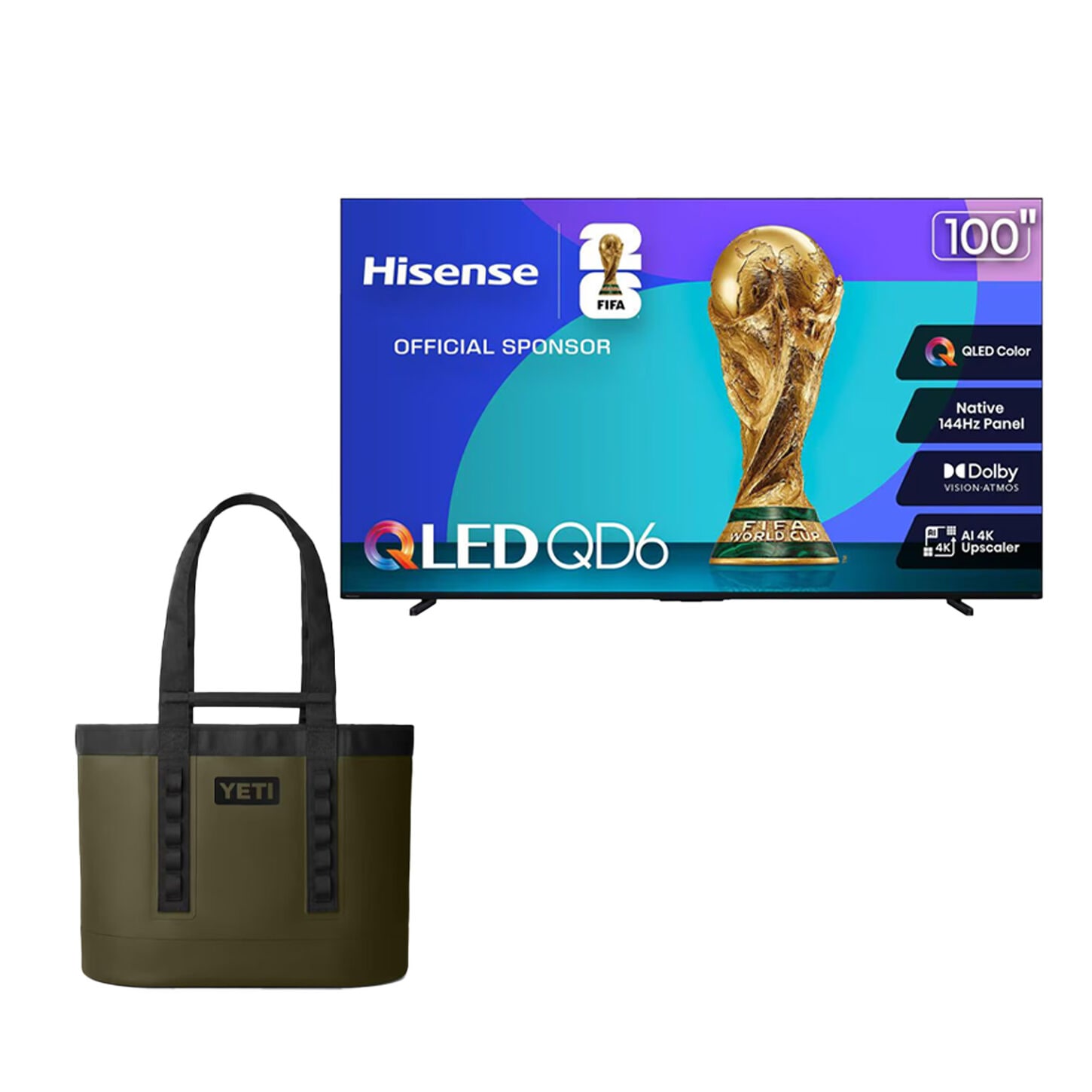 TV and Yeti cooler bag