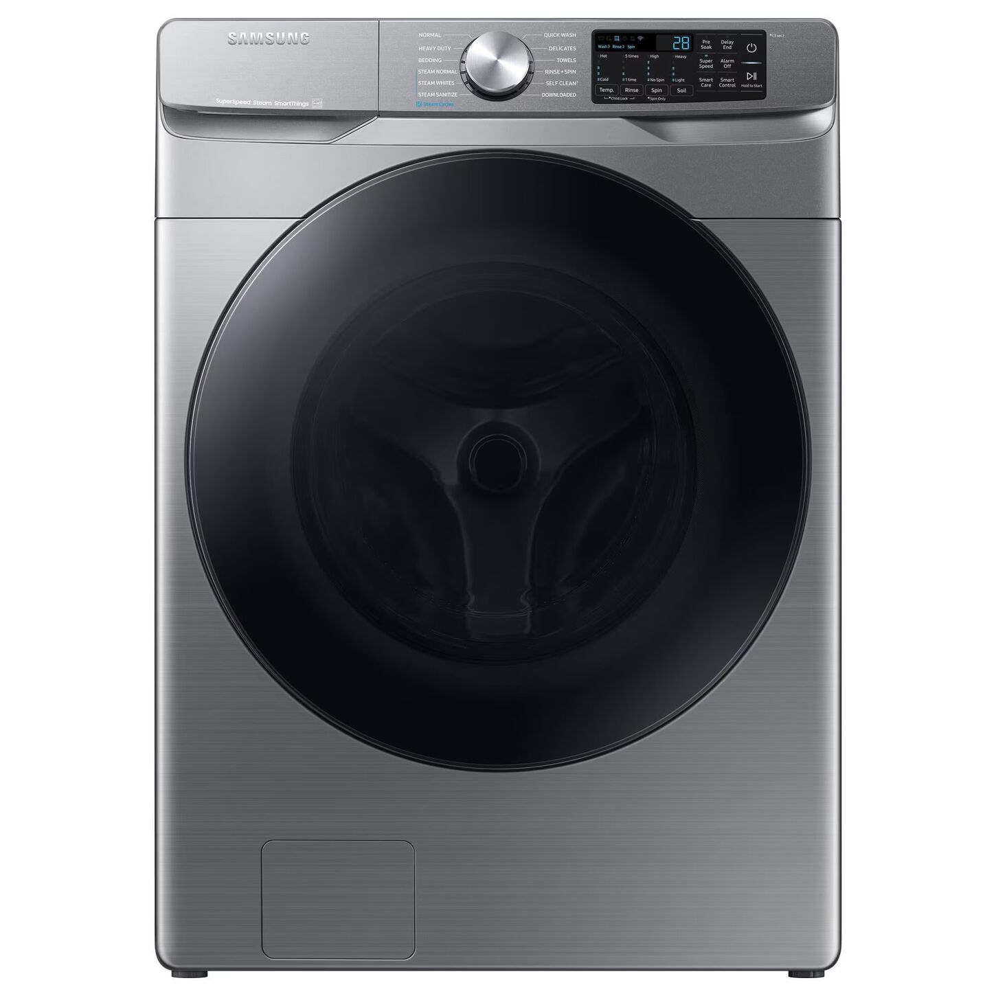 Samsung 4.5 Cu. Ft. Smart Front Load Washer with Super Speed Wash in Platinum
