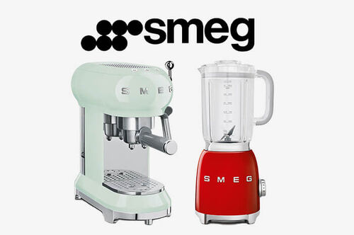 Alt Text 1: SMEG Espresso Machine and SMEG Blender