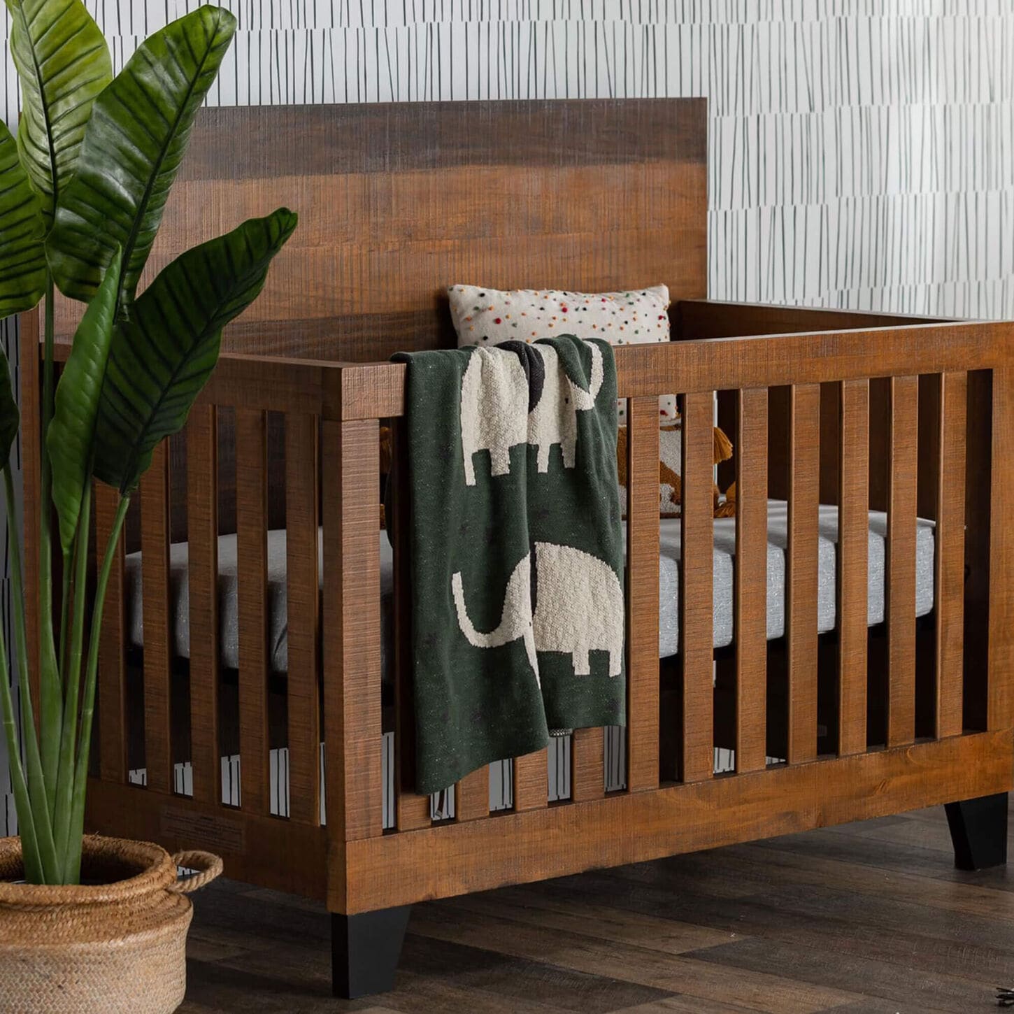Eastern Shore Urban Rustic 4-in-1 Convertible Crib in Brushed Wheat