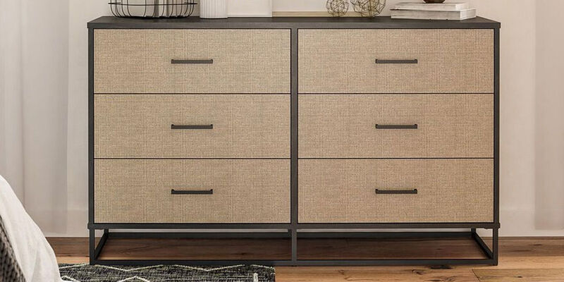 DHP Kelly 6 Drawer Dresser in Black Oak