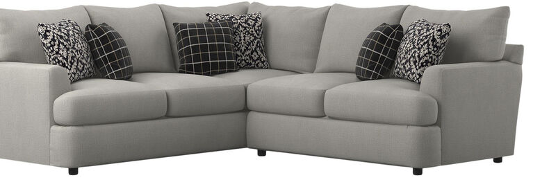 Sectional with Less Greystone fabric