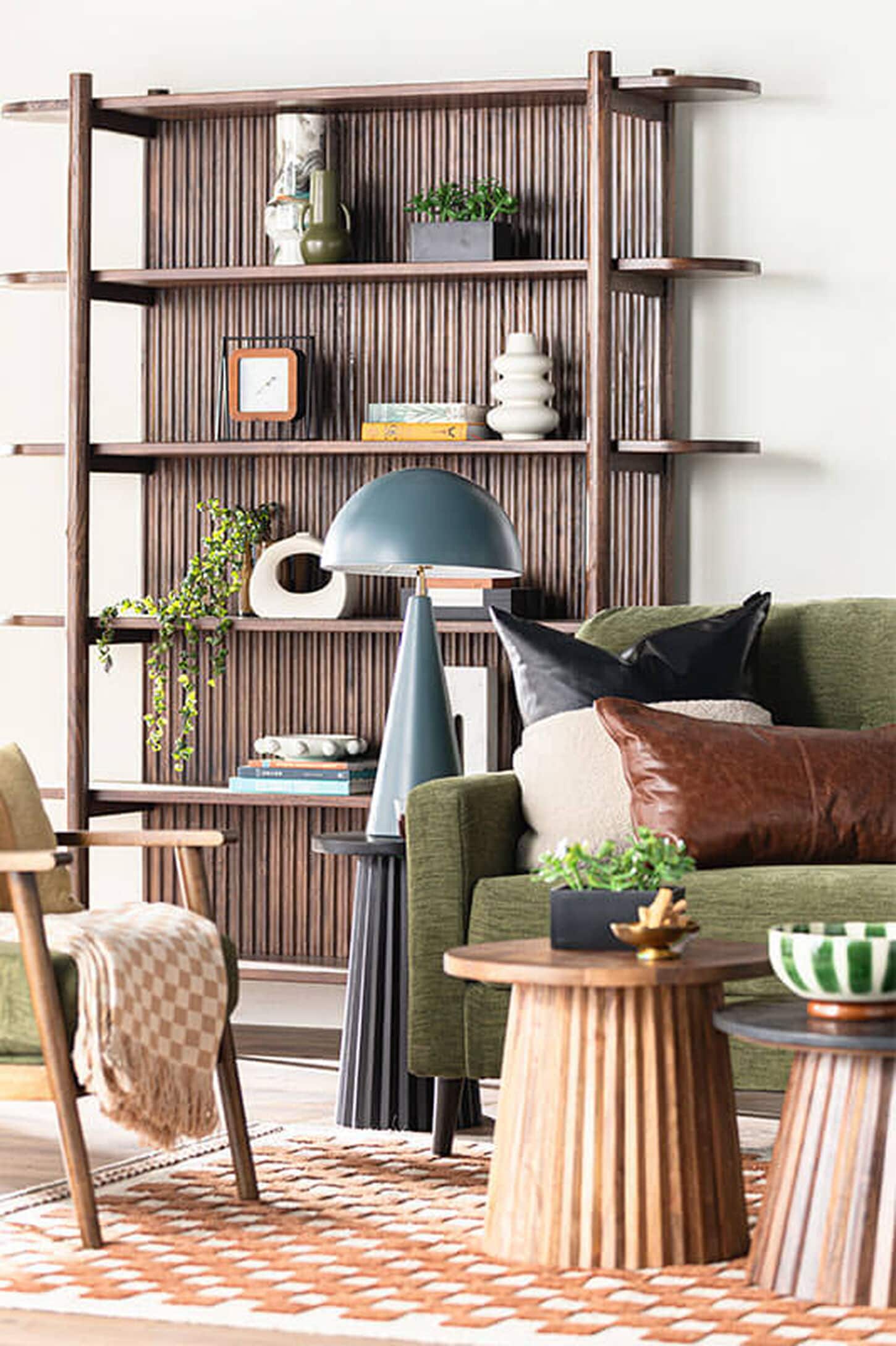 Classic Home Redford 81 inch Tall Bookcase in Bark Brown