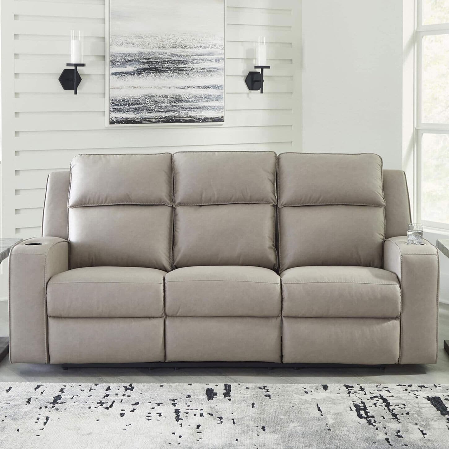 Ashley Lavenhorne Manual Sofa in Pebble