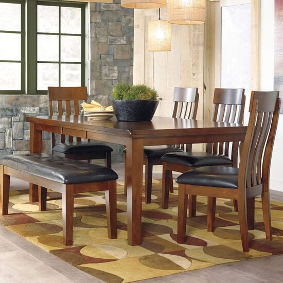 Ashley Ralene Dining Upholstered Side Chair in Medium Brown