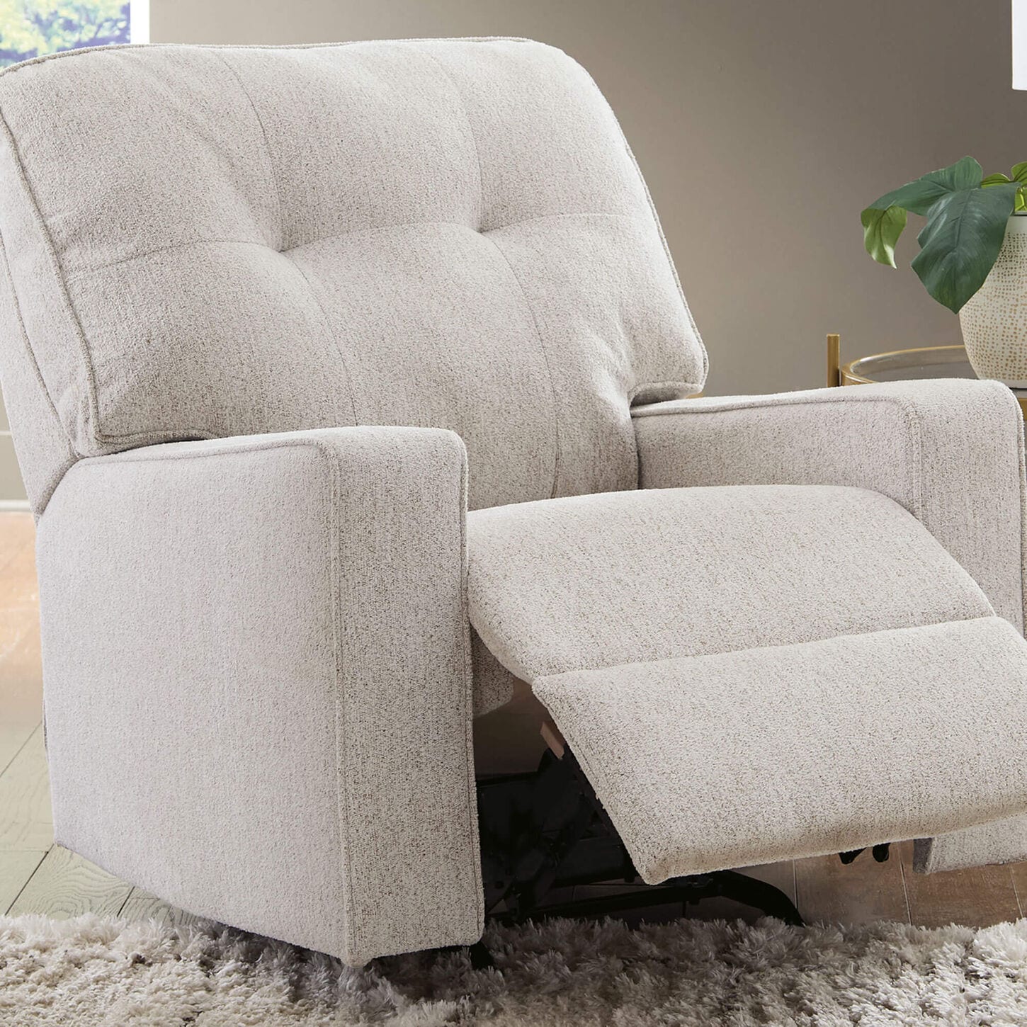 Ashley Larimer Rocker Recliner in Stone