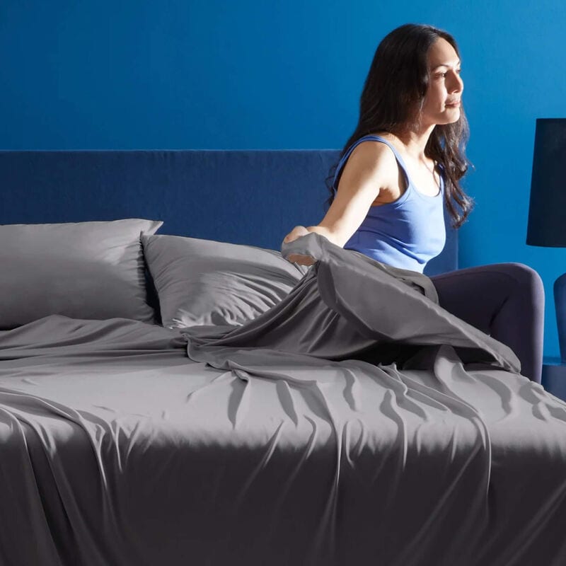 Bedgear Dri-Tec 4-Piece Split Head Queen Sheet Set in Grey