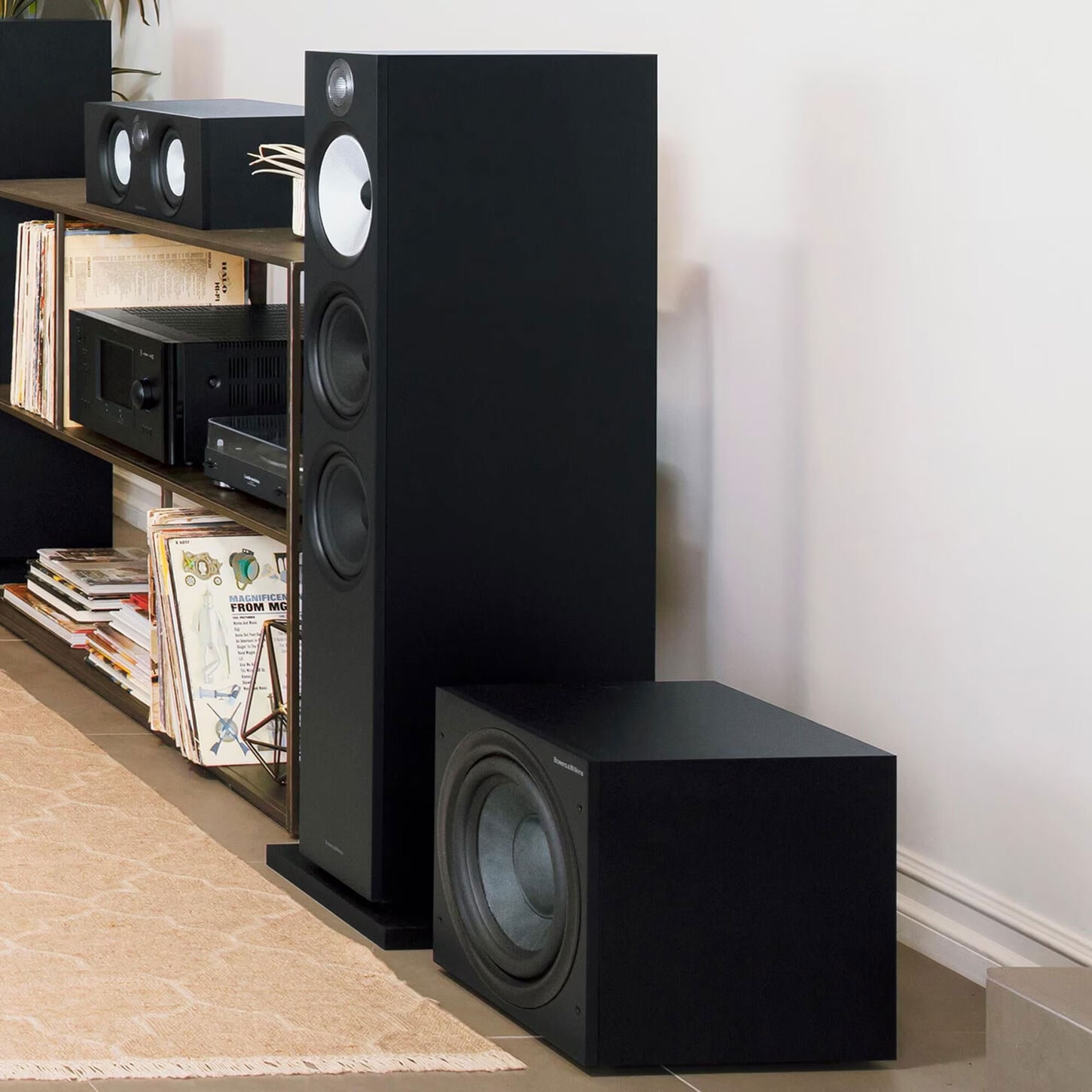 Bowers & Wilkins 500W Powered Subwoofer in Matte Black