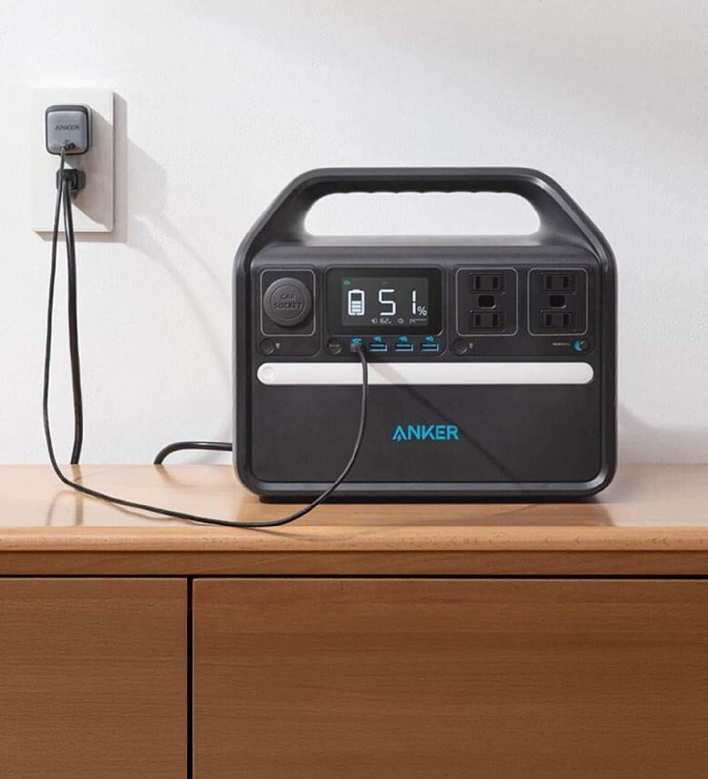 small home generator being charged