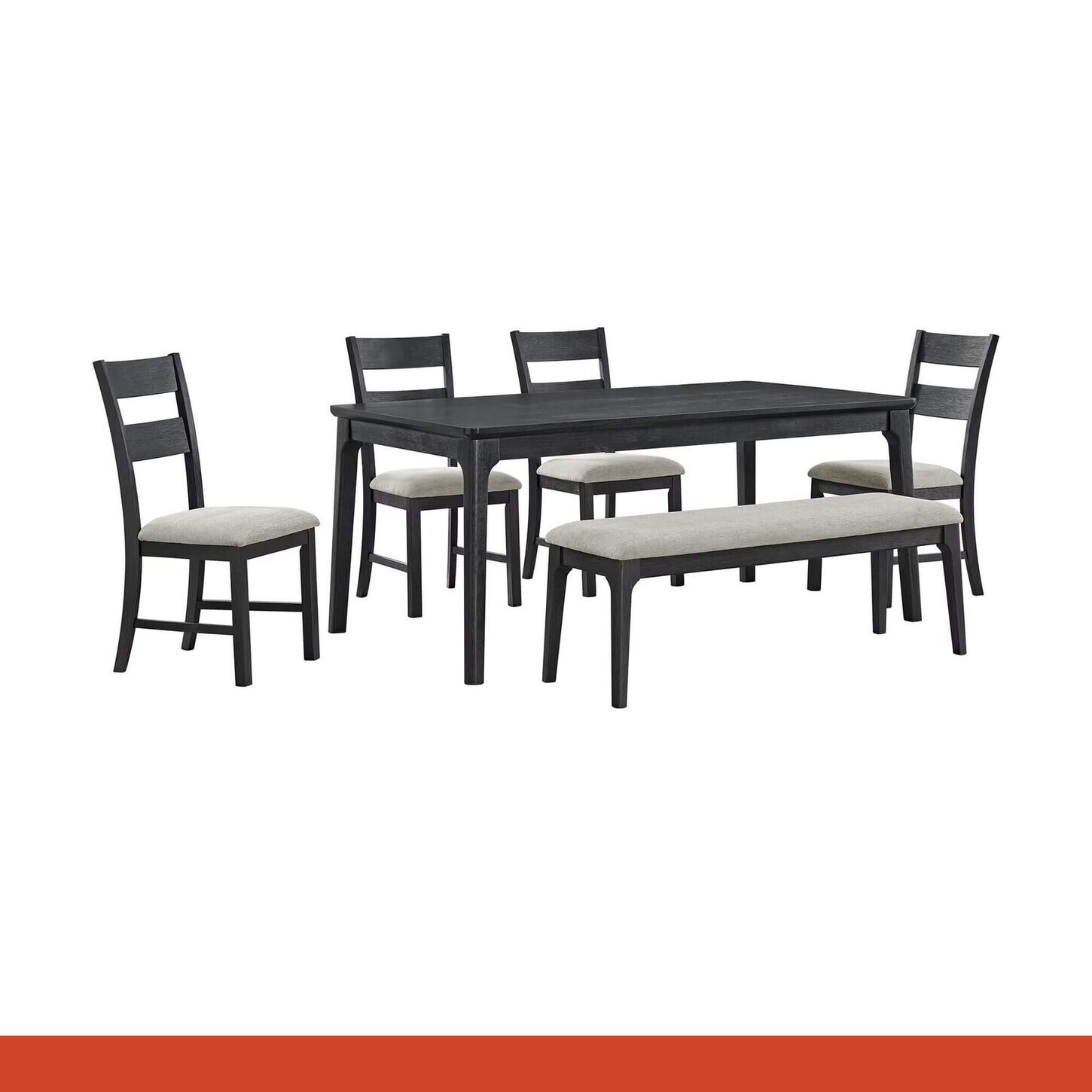 Canadel Core 7-Piece Rectangular Dining Set in Oak Washed and Black