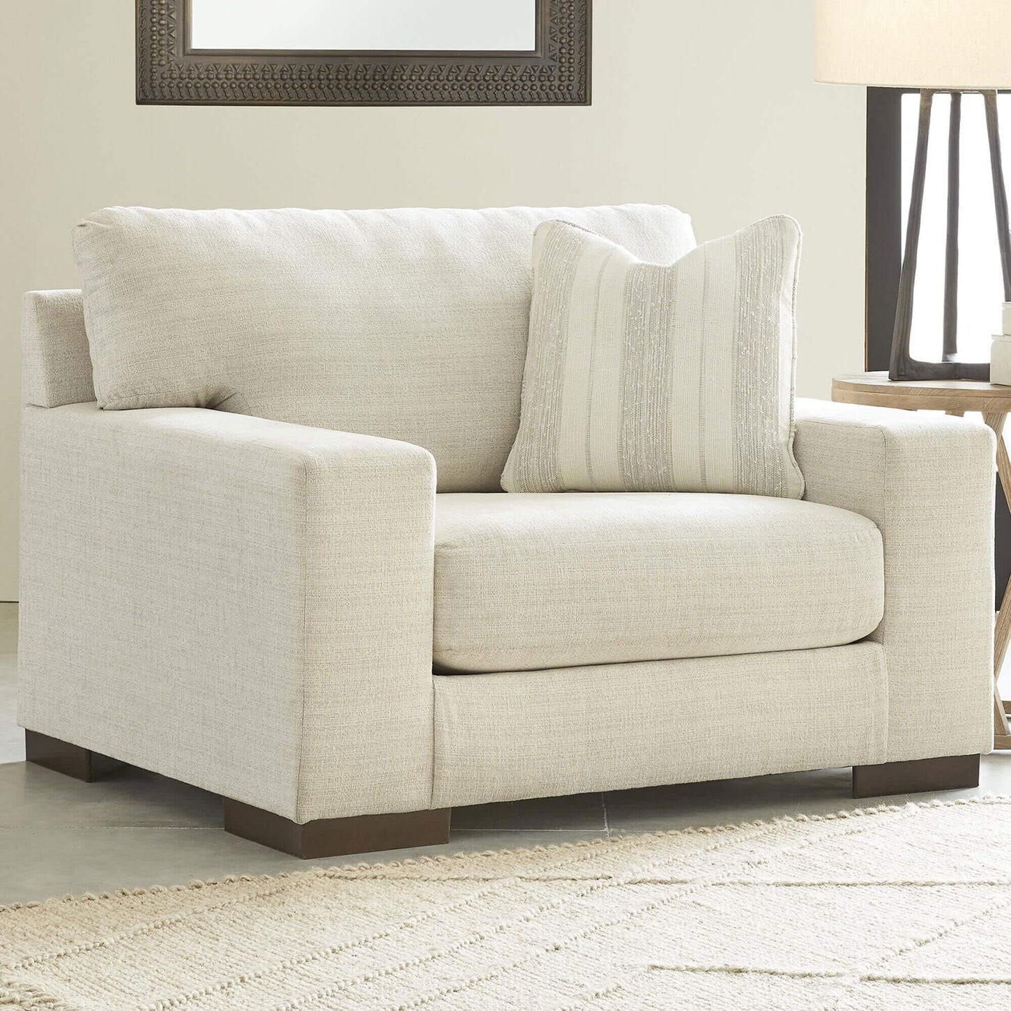 Ashley Maggie Oversized Chair and a Half in Birch