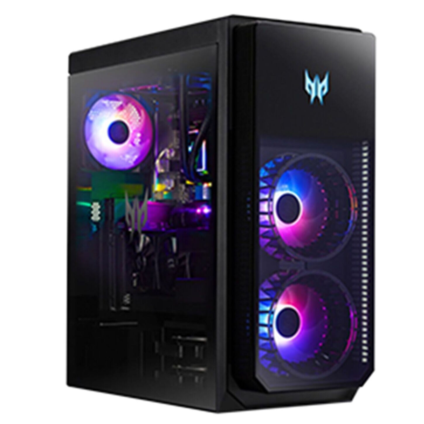Gaming desktop computer with lights
