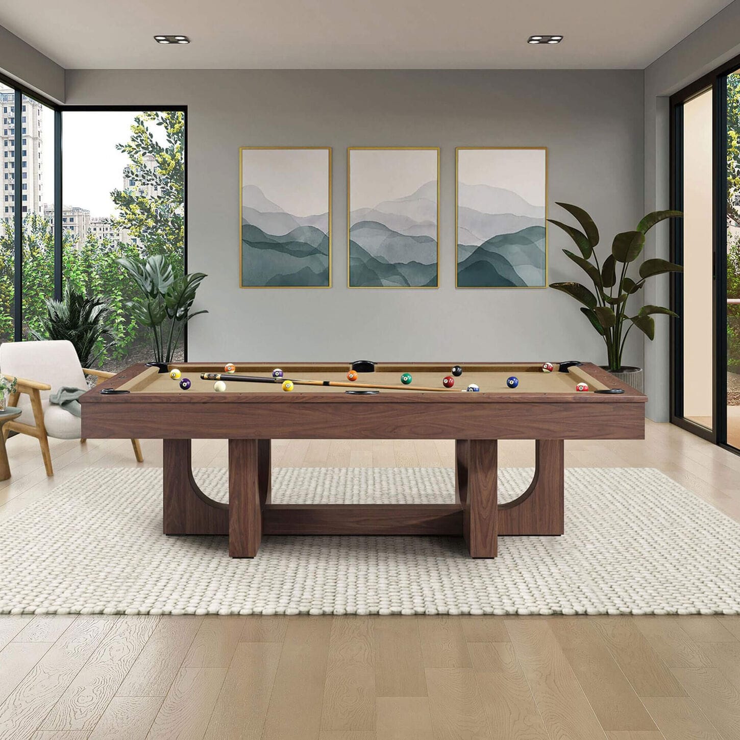 Imperial Rowan 8' Pool Table in Light Walnut