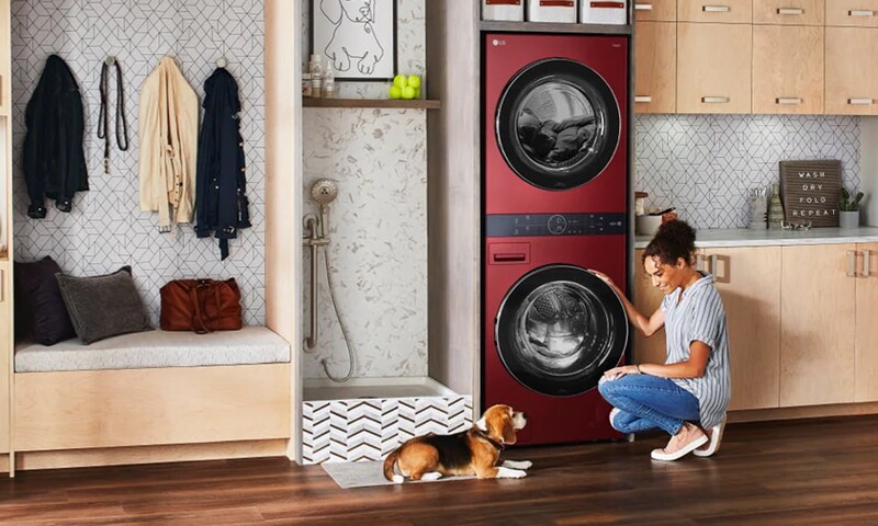 lg red laundry pair