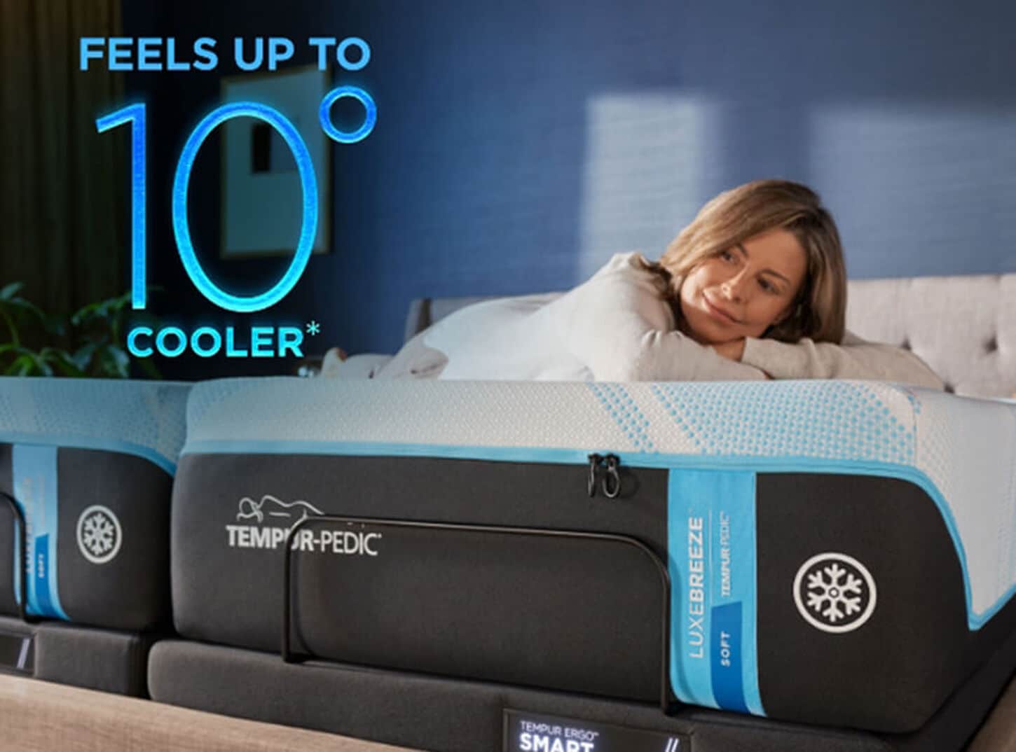Woman Lying on a Tempur-Breeze Mattress