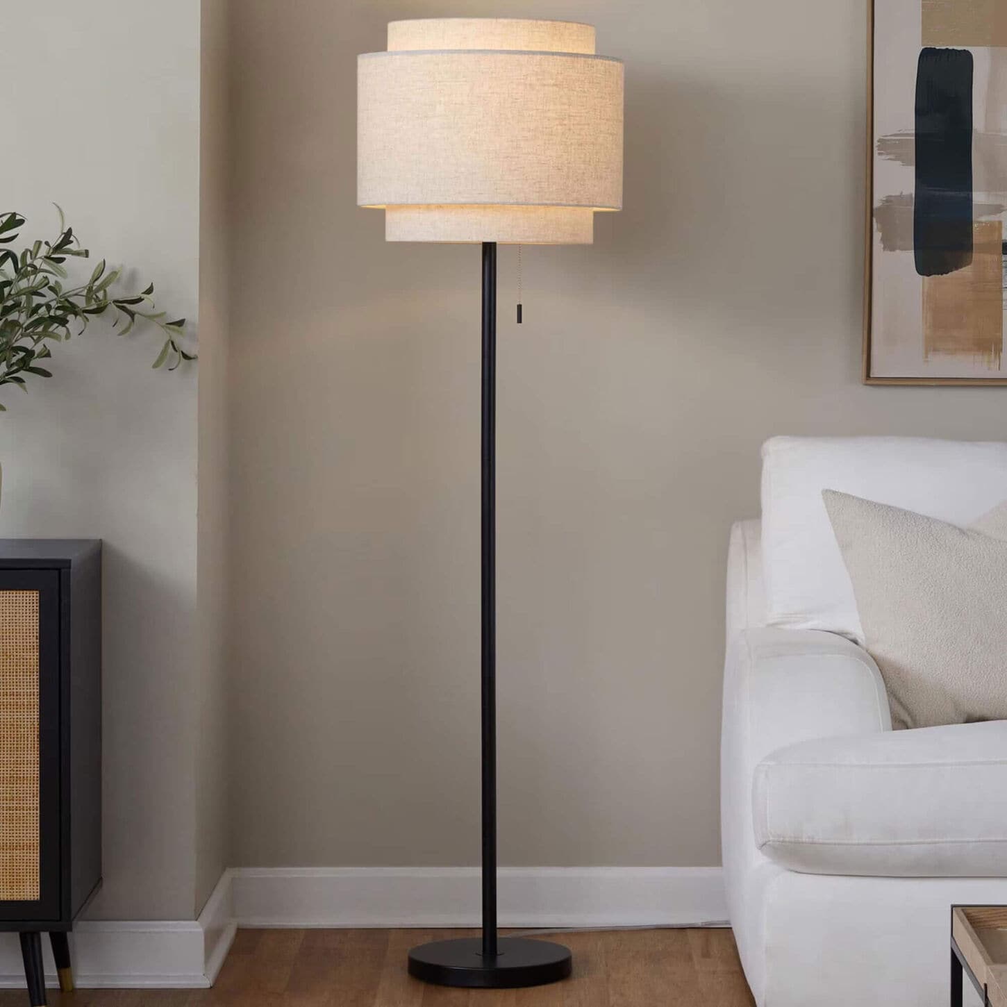 Grandview Gallery Tier Floor Lamp in Black