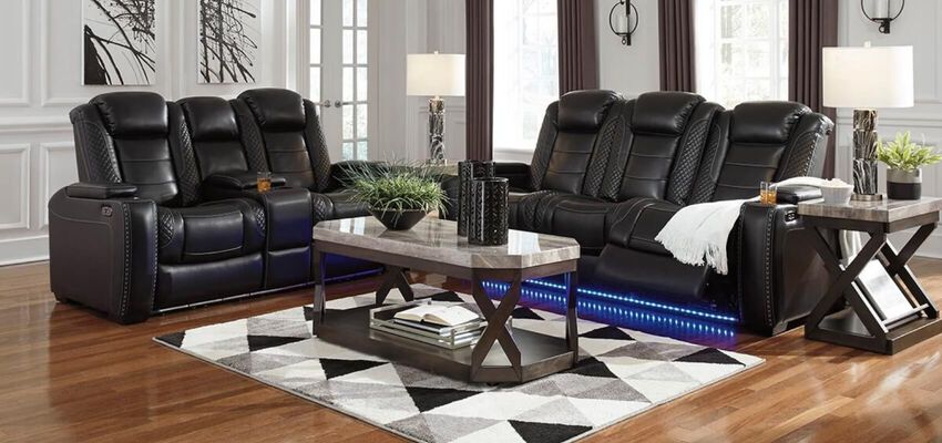 Man relaxing in a modern semi reclining chair
