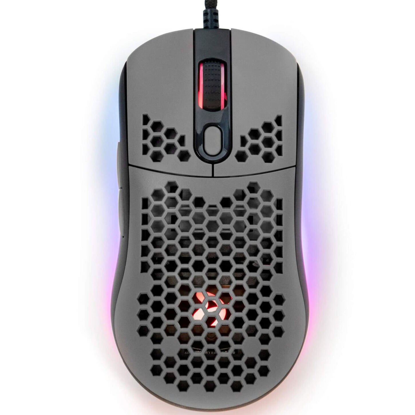 Gaming mouse with cord and lights