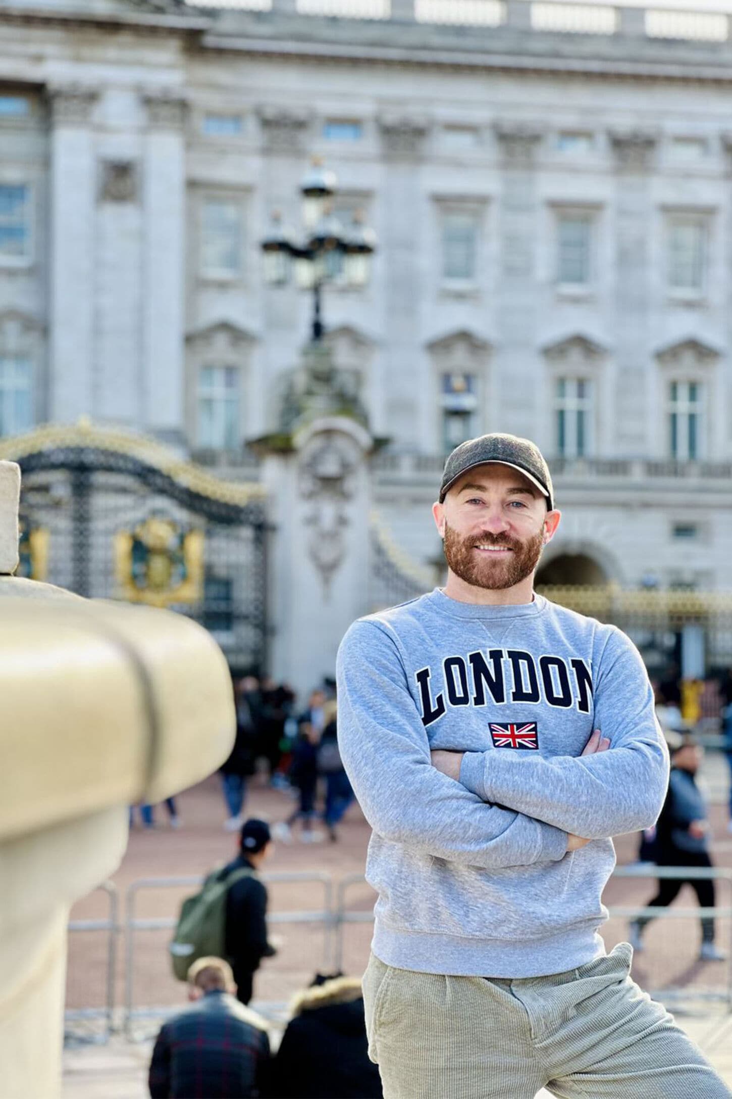 Jakob Lovelady in his London shirt standing in London