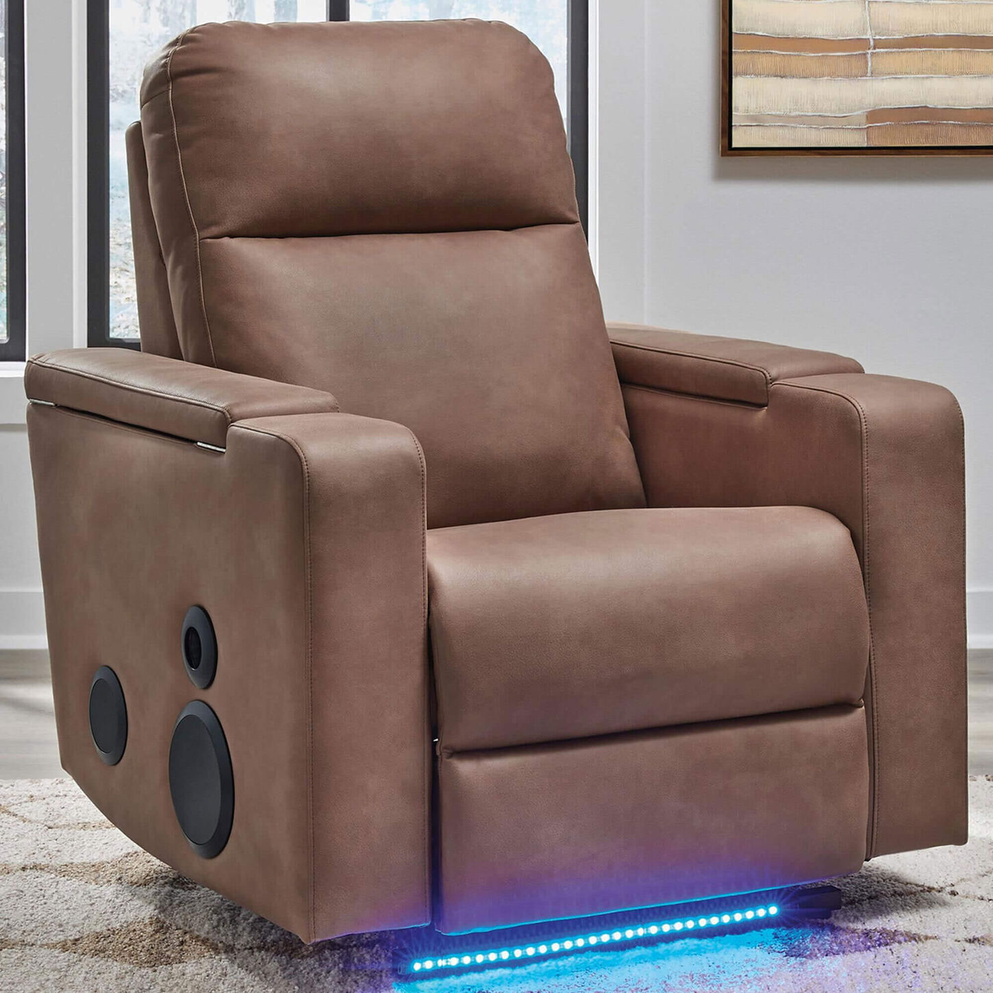 Ashley Lorrenton Power Glider Recliner in Caramel
