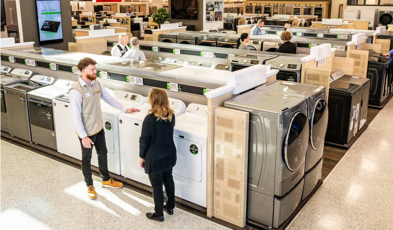 Shopping appliances at NFM in Des Moines Iowa