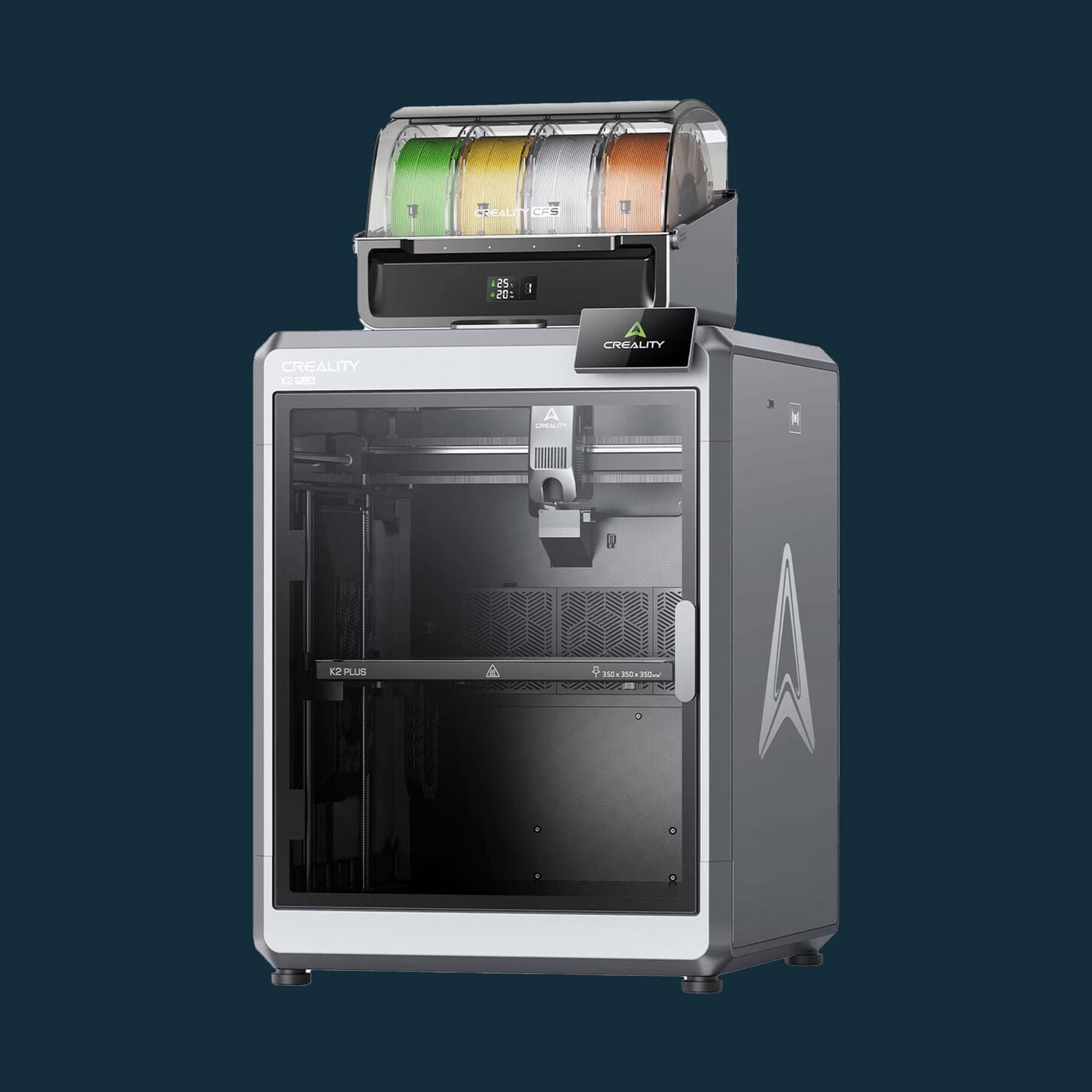 Creality 3D Technology K2 Plus Combo 3D Printer with Automated Multicolor Filament System in Gray